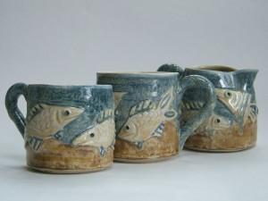 bluebrown-fish-mugs-and-jugs